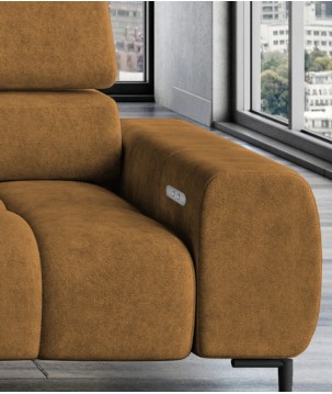 Narożnik wolnostojący PLAZA układ Lewy w tkaninie MONOLITH 48