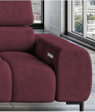 Narożnik wolnostojący PLAZA układ Lewy w tkaninie MONOLITH 69