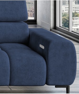 Narożnik wolnostojący PLAZA układ Lewy w tkaninie MONOLITH 77