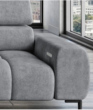 Narożnik wolnostojący PLAZA układ Lewy w tkaninie MONOLITH 85