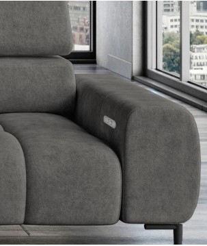 Narożnik wolnostojący PLAZA układ Lewy w tkaninie MONOLITH 92