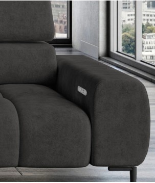 Narożnik wolnostojący PLAZA układ Lewy w tkaninie MONOLITH 95