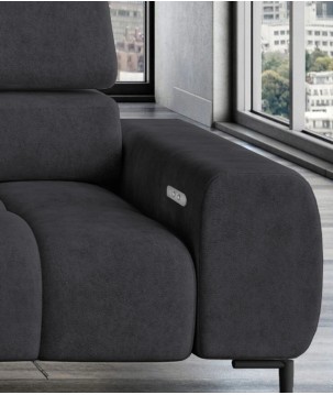 Narożnik wolnostojący PLAZA układ Lewy w tkaninie MONOLITH 97