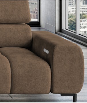 Narożnik wolnostojący PLAZA układ Prawy w tkaninie MONOLITH 15