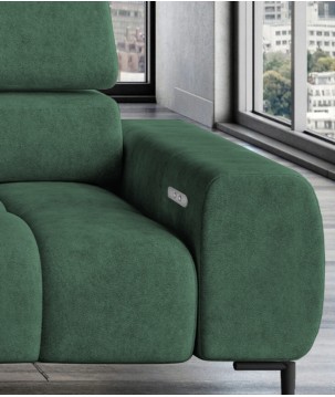 Narożnik wolnostojący PLAZA układ Prawy w tkaninie MONOLITH 37