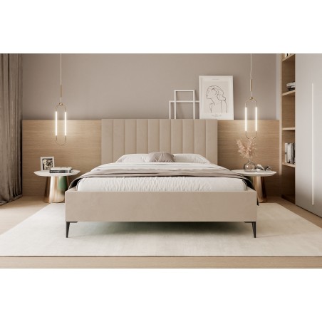 Łóżko Mona Slim III 160 Tkanina VELUTTO 02 stelaż metalowy