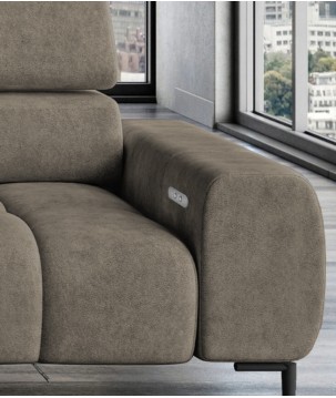 Narożnik wolnostojący PLAZA układ Prawy w tkaninie SALVADOR 03