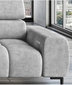 Narożnik wolnostojący PLAZA układ Prawy w tkaninie SALVADOR 13