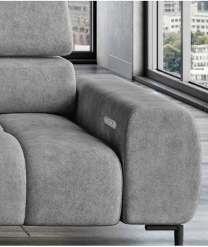 Narożnik wolnostojący PLAZA układ Prawy w tkaninie SALVADOR 14