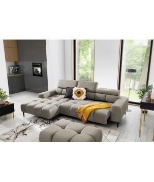 Narożnik wolnostojący PLAZA układ Lewy w tkaninie SOLAR 16