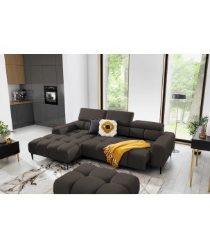 Narożnik wolnostojący PLAZA układ Lewy w tkaninie SOLAR 28