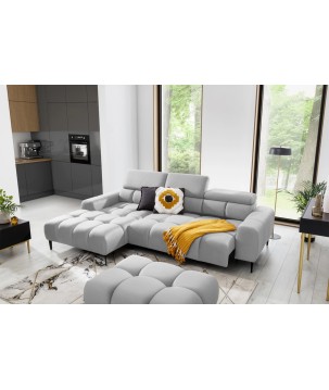 Narożnik wolnostojący PLAZA układ Lewy w tkaninie SOLAR 80