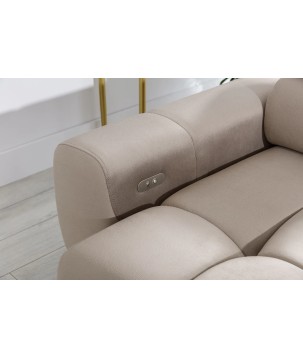 Narożnik wolnostojący PLAZA układ Lewy w tkaninie SOLAR 80