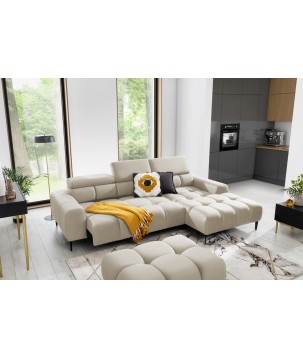 Narożnik wolnostojący PLAZA układ Prawy w tkaninie SOLAR 03