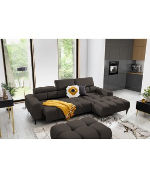 Narożnik wolnostojący PLAZA układ Prawy w tkaninie SOLAR 28