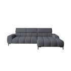 Narożnik wolnostojący PLAZA układ Prawy w tkaninie SOLAR 96