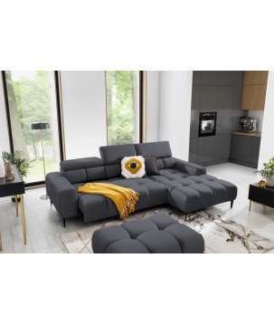 Narożnik wolnostojący PLAZA układ Prawy w tkaninie SOLAR 96