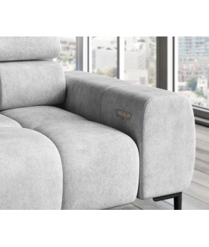 Narożnik wolnostojący PLAZA układ Lewy w tkaninie SOLAR 80