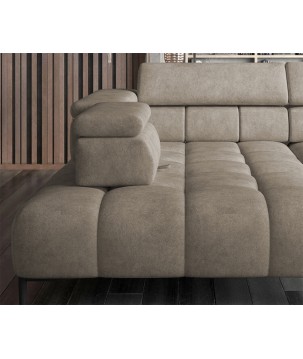 Narożnik wolnostojący PLAZA układ Prawy w tkaninie SOLAR 16