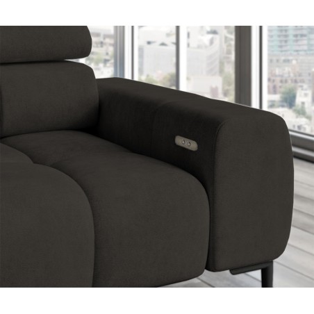 Narożnik wolnostojący PLAZA układ Prawy w tkaninie SOLAR 28