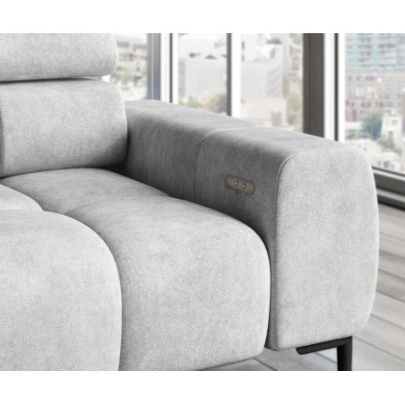 Narożnik wolnostojący PLAZA układ Prawy w tkaninie SOLAR 80