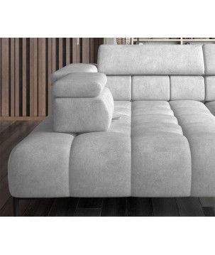 Narożnik wolnostojący PLAZA układ Prawy w tkaninie SOLAR 80