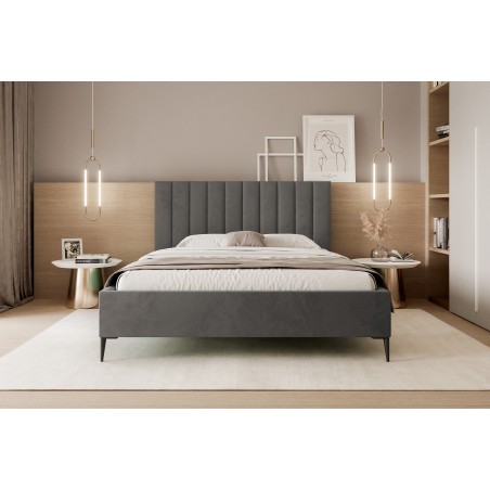 Łóżko Mona Slim III 200 Tkanina VELUTTO 18 stelaż metalowy