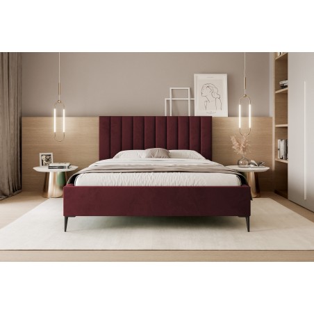Łóżko Mona Slim III 160 Tkanina VELUTTO 32 stelaż metalowy