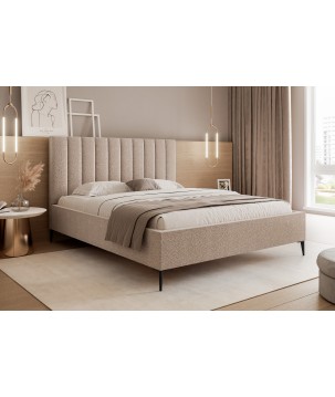 Nowoczesne Łóżko MonaSlim III z drewnianym stelażem