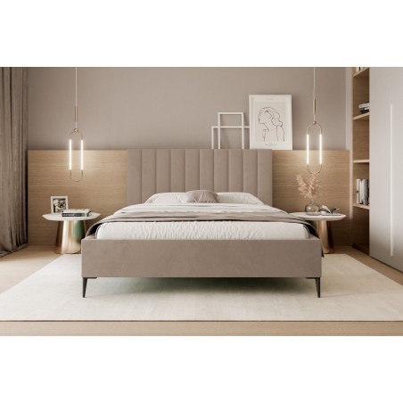 Łóżko Mona Slim III 200 Tkanina ABRIAMO 03 stelaż drewniany