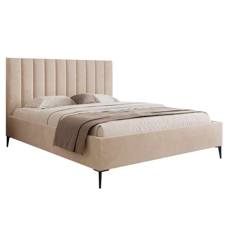 Łóżko Mona Slim III 140 Tkanina VELUTTO 02 stelaż drewniany