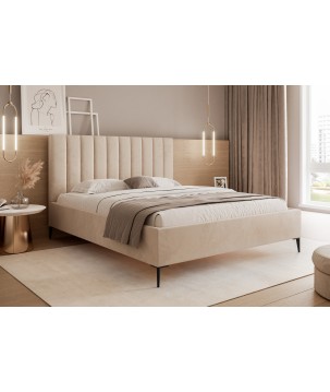 Nowoczesne Łóżko MonaSlim III z drewnianym stelażem