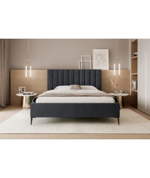 Łóżko Mona Slim III 140 Tkanina VELUTTO 20 stelaż drewniany