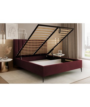 Nowoczesne Łóżko MonaSlim III z drewnianym stelażem