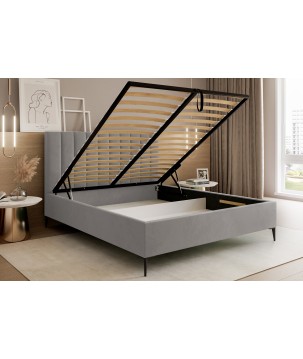 Nowoczesne Łóżko MonaSlim III z drewnianym stelażem