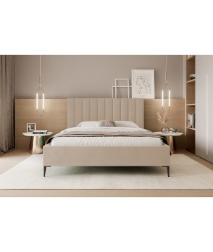 Łóżko Mona Slim III 120 Tkanina VELUTTO 02 stelaż drewniany