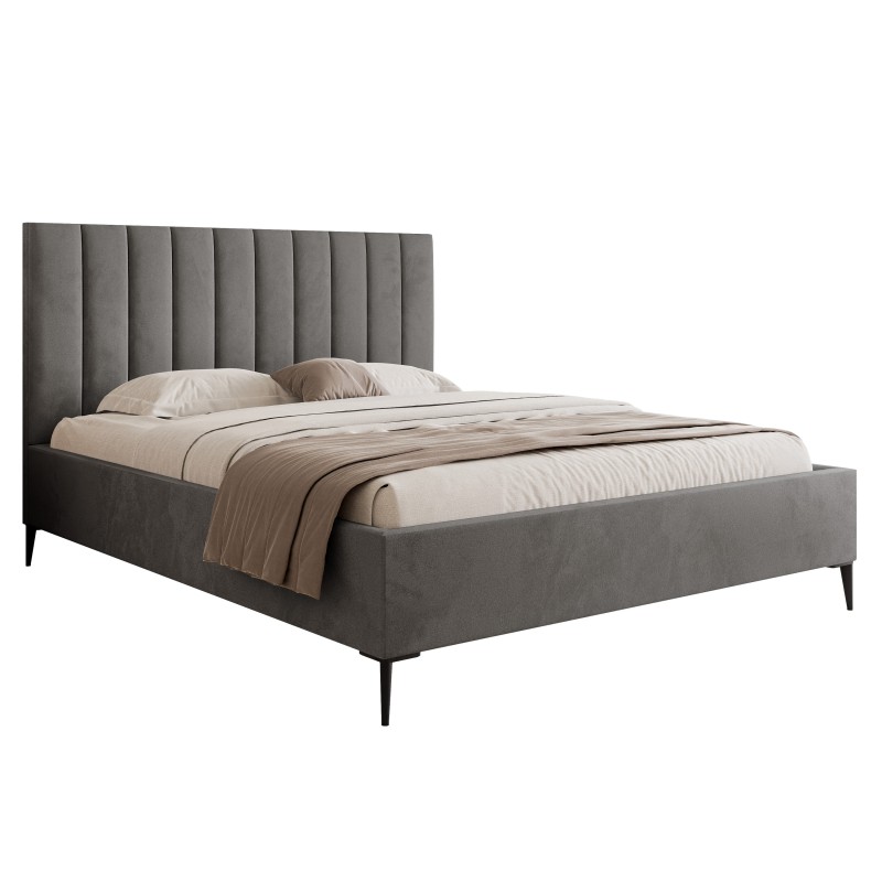 Łóżko Mona Slim III 180 Tkanina VELUTTO 18 stelaż drewniany