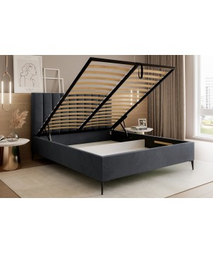 Nowoczesne Łóżko MonaSlim III z drewnianym stelażem