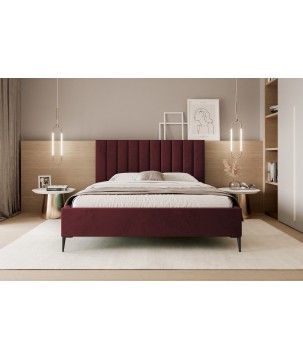 Łóżko Mona Slim III 140 Tkanina VELUTTO 32 stelaż drewniany