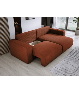 Narożnik wolnostojący CARL Prawy w tkaninie Poso 039