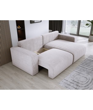 Narożnik wolnostojący CARL Prawy w tkaninie Poso 100